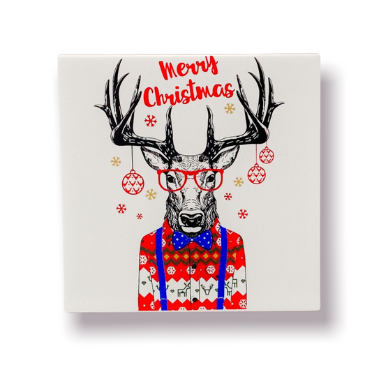 Coaster Christmas Hipster Zoo Reindeer