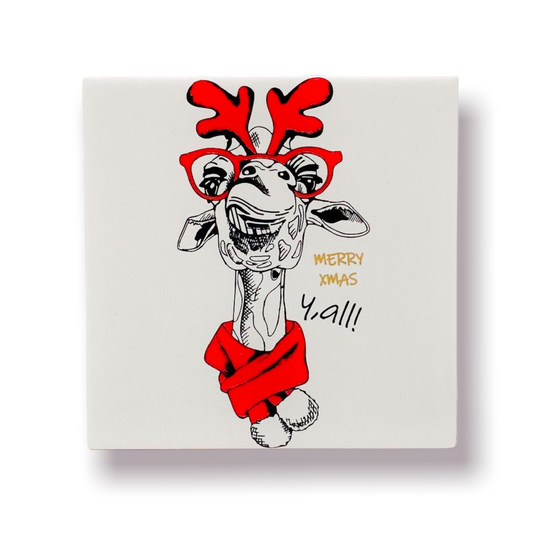 Coaster Christmas Hipster Zoo Giraffe